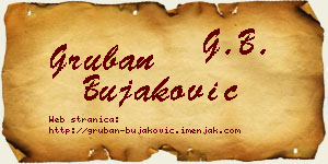 Gruban Bujaković vizit kartica